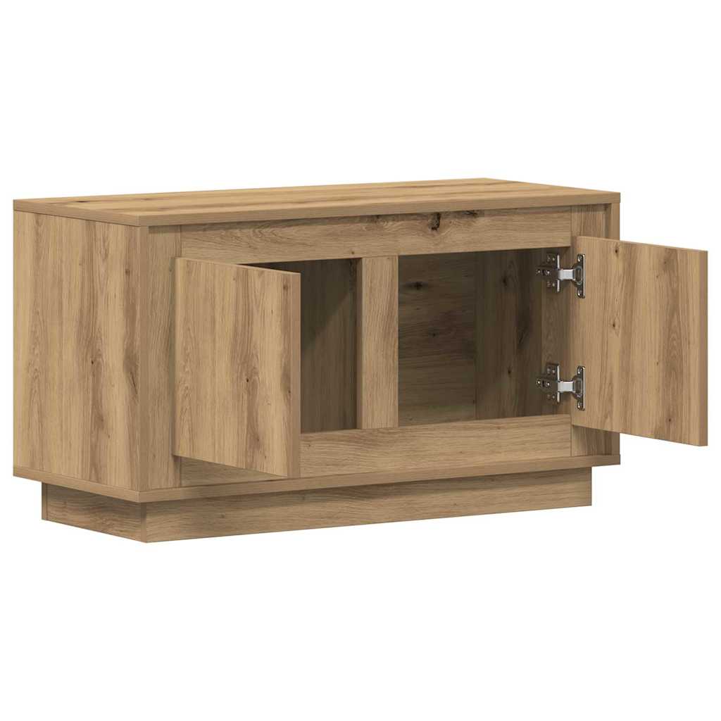 Televizní Skříň 80 X 35 X 45 Cm Dub Artisan Kompozitní Dřevo