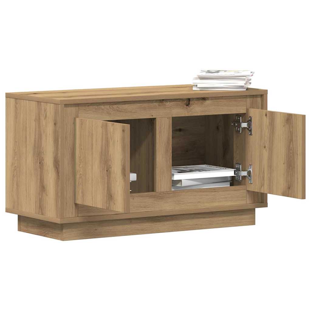 Televizní Skříň 80 X 35 X 45 Cm Dub Artisan Kompozitní Dřevo