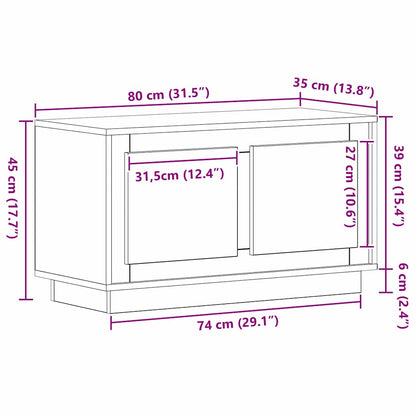 Televizní Skříň 80 X 35 X 45 Cm Dub Artisan Kompozitní Dřevo