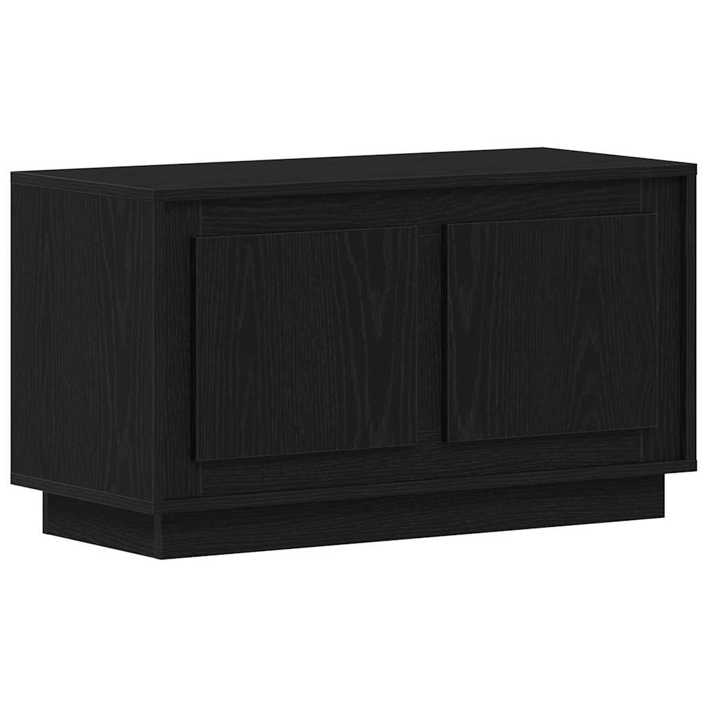 Televizní Skříň 80 X 35 X 45 Cm Černý Dub Kompozitní Dřevo