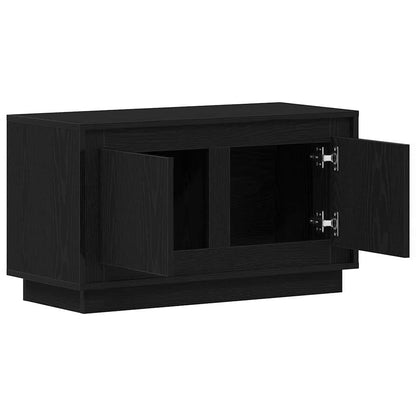 Televizní Skříň 80 X 35 X 45 Cm Černý Dub Kompozitní Dřevo