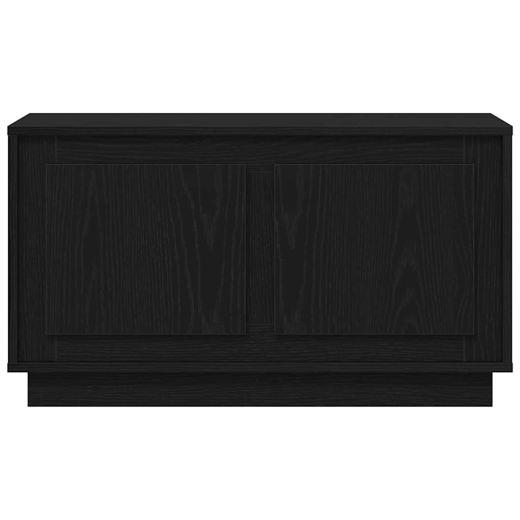 Televizní Skříň 80 X 35 X 45 Cm Černý Dub Kompozitní Dřevo