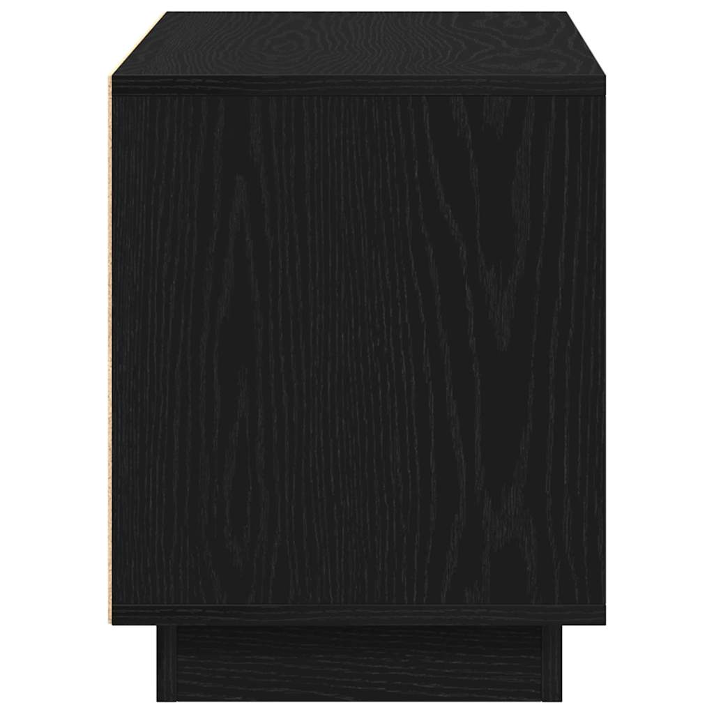 Televizní Skříň 80 X 35 X 45 Cm Černý Dub Kompozitní Dřevo