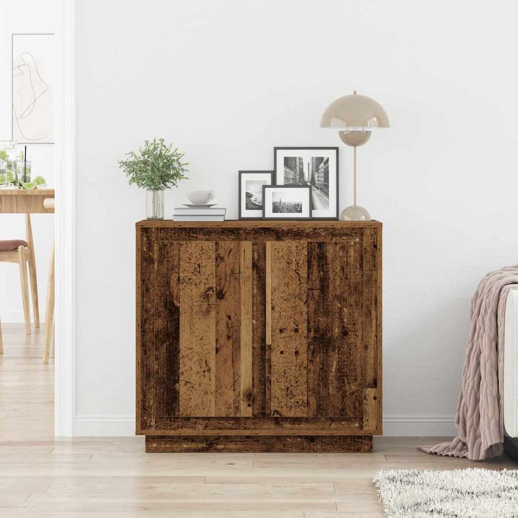 Servírovací Skříň Staré Dřevo 80 X 40 X 75 Cm Kompozitní Dřevo