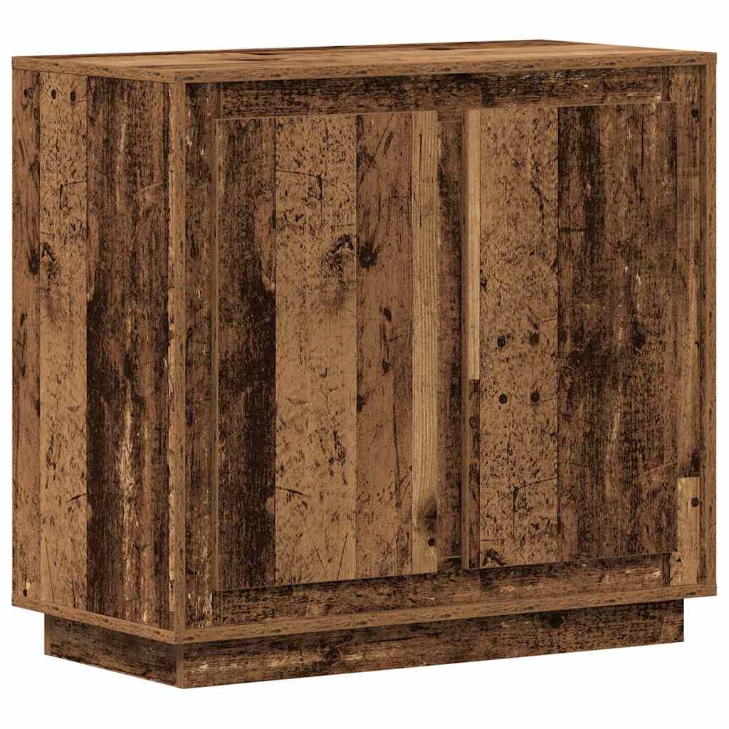 Servírovací Skříň Staré Dřevo 80 X 40 X 75 Cm Kompozitní Dřevo