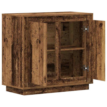 Servírovací Skříň Staré Dřevo 80 X 40 X 75 Cm Kompozitní Dřevo