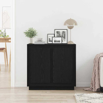 Servírovací Skříň Černý Dub 80 X 40 X 75 Cm Kompozitní Dřevo
