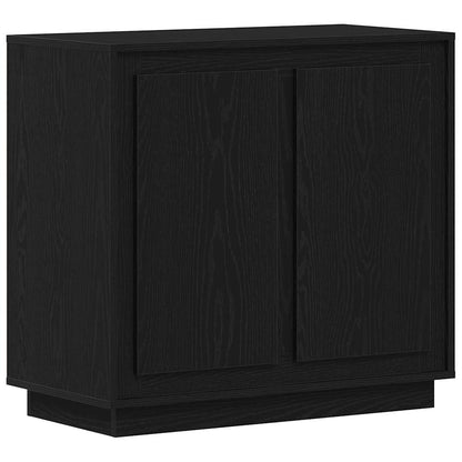 Servírovací Skříň Černý Dub 80 X 40 X 75 Cm Kompozitní Dřevo
