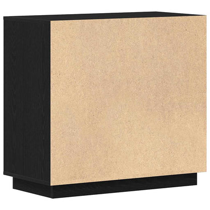Servírovací Skříň Černý Dub 80 X 40 X 75 Cm Kompozitní Dřevo