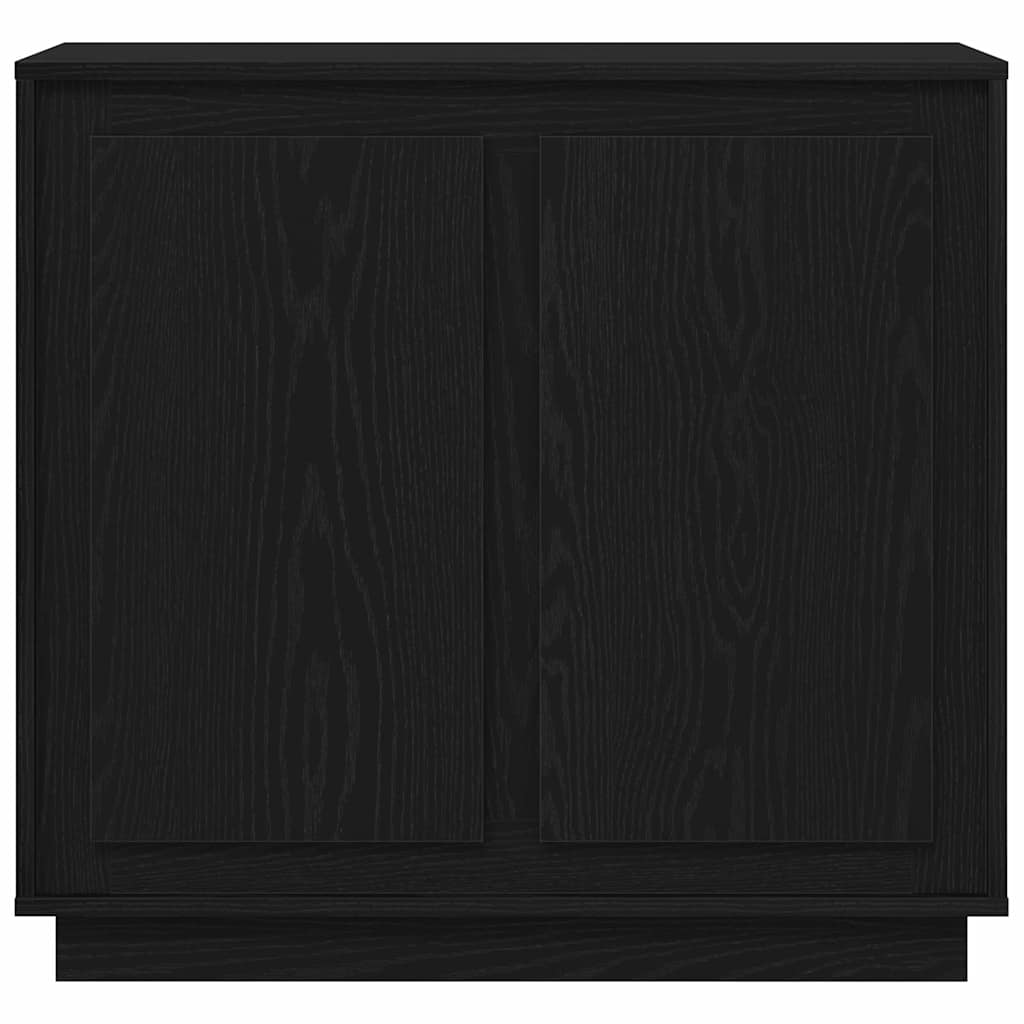 Servírovací Skříň Černý Dub 80 X 40 X 75 Cm Kompozitní Dřevo