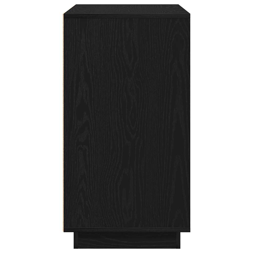 Servírovací Skříň Černý Dub 80 X 40 X 75 Cm Kompozitní Dřevo