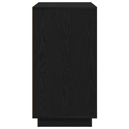 Servírovací Skříň Černý Dub 80 X 40 X 75 Cm Kompozitní Dřevo