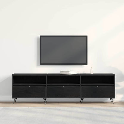 Televizní Skříň 150 X 30 X 44,5 Cm Černý Dub Kompozitní Dřevo