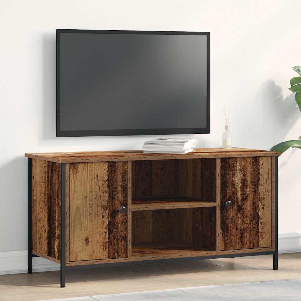 Televizní Skříň 100 X 40 X 50 Cm Staré Dřevo Kompozitní Dřevo