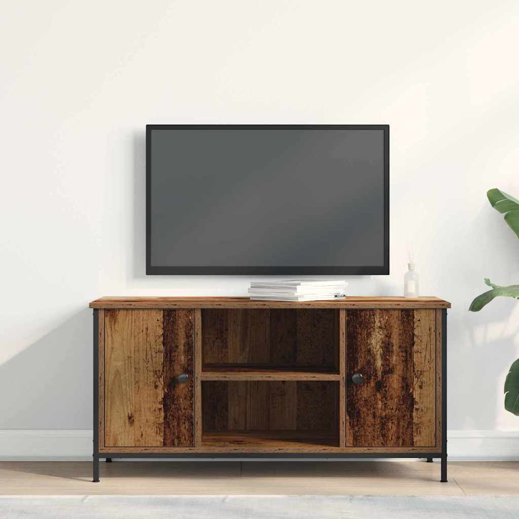 Televizní Skříň 100 X 40 X 50 Cm Staré Dřevo Kompozitní Dřevo