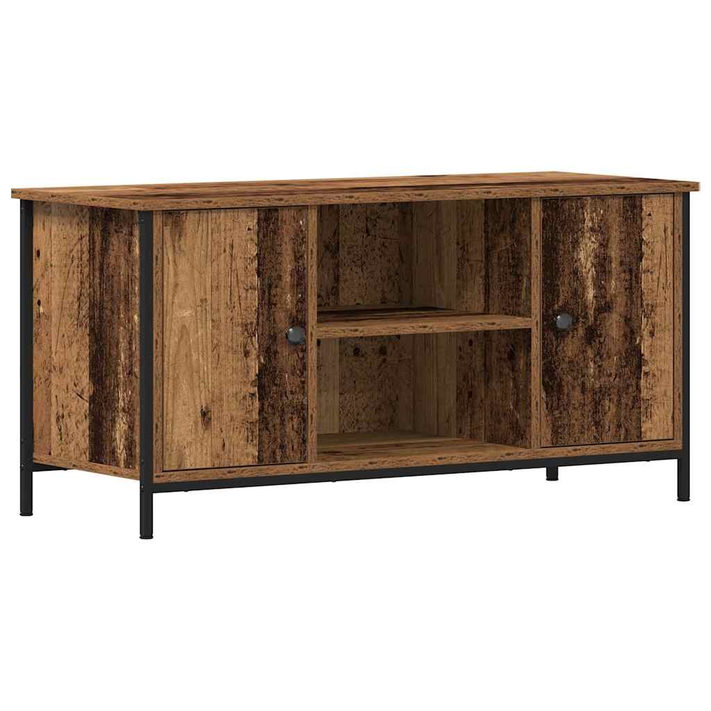 Televizní Skříň 100 X 40 X 50 Cm Staré Dřevo Kompozitní Dřevo