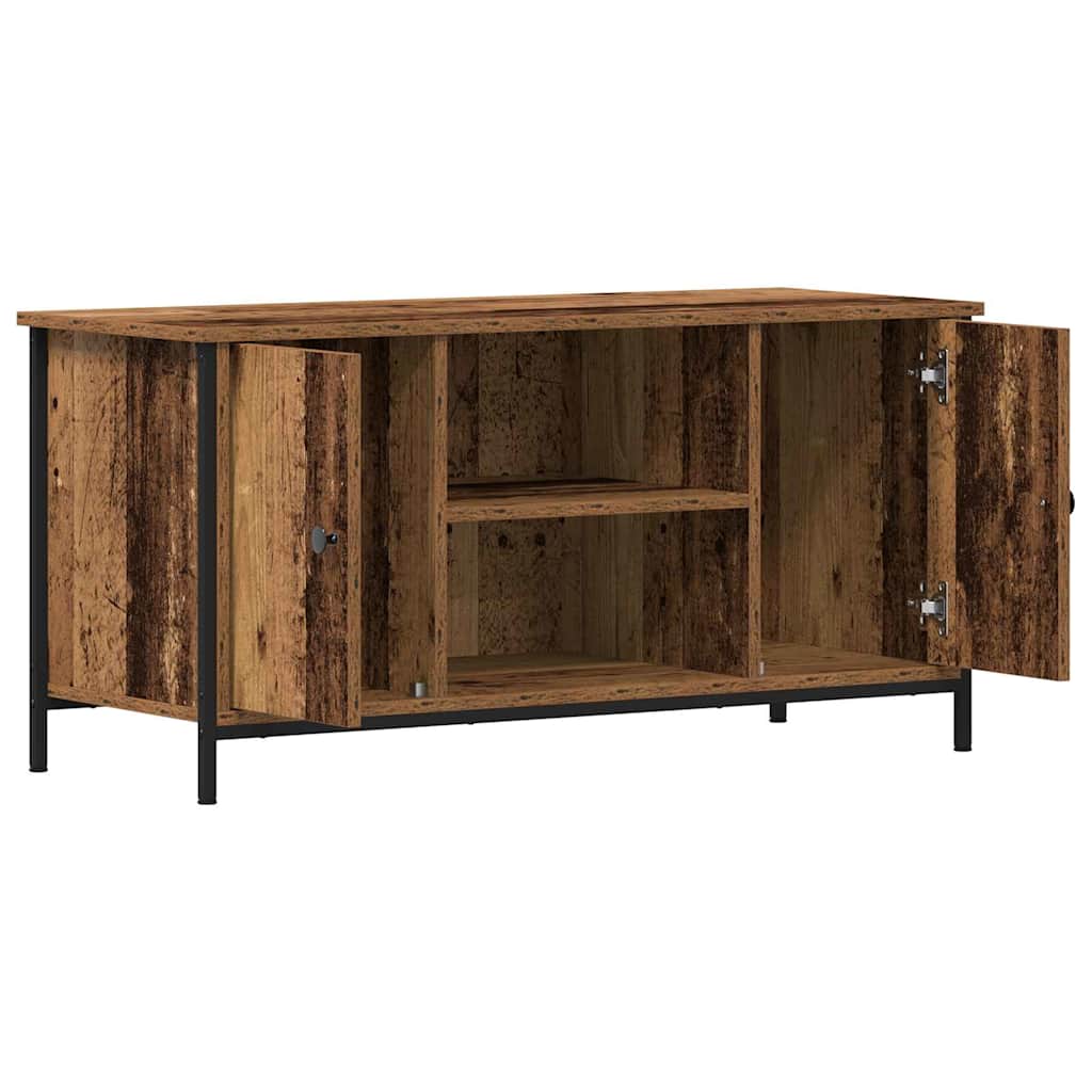 Televizní Skříň 100 X 40 X 50 Cm Staré Dřevo Kompozitní Dřevo