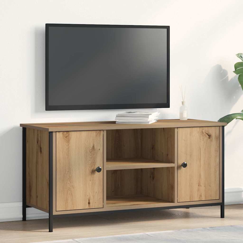 Televizní Skříň 100 X 40 X 50 Cm Dub Artisan Kompozitní Dřevo