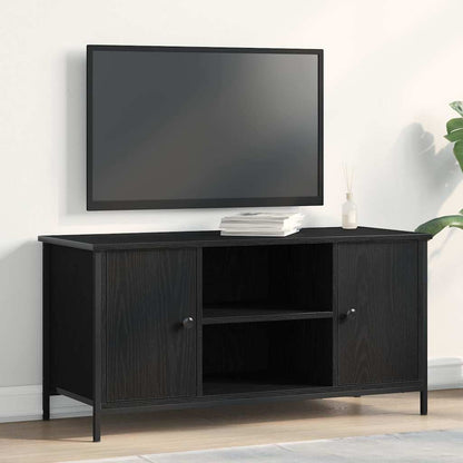 Televizní Skříň 100 X 40 X 50 Cm Černý Dub Kompozitní Dřevo