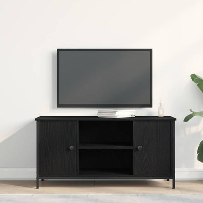 Televizní Skříň 100 X 40 X 50 Cm Černý Dub Kompozitní Dřevo