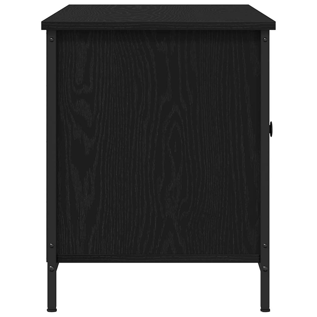 Televizní Skříň 100 X 40 X 50 Cm Černý Dub Kompozitní Dřevo