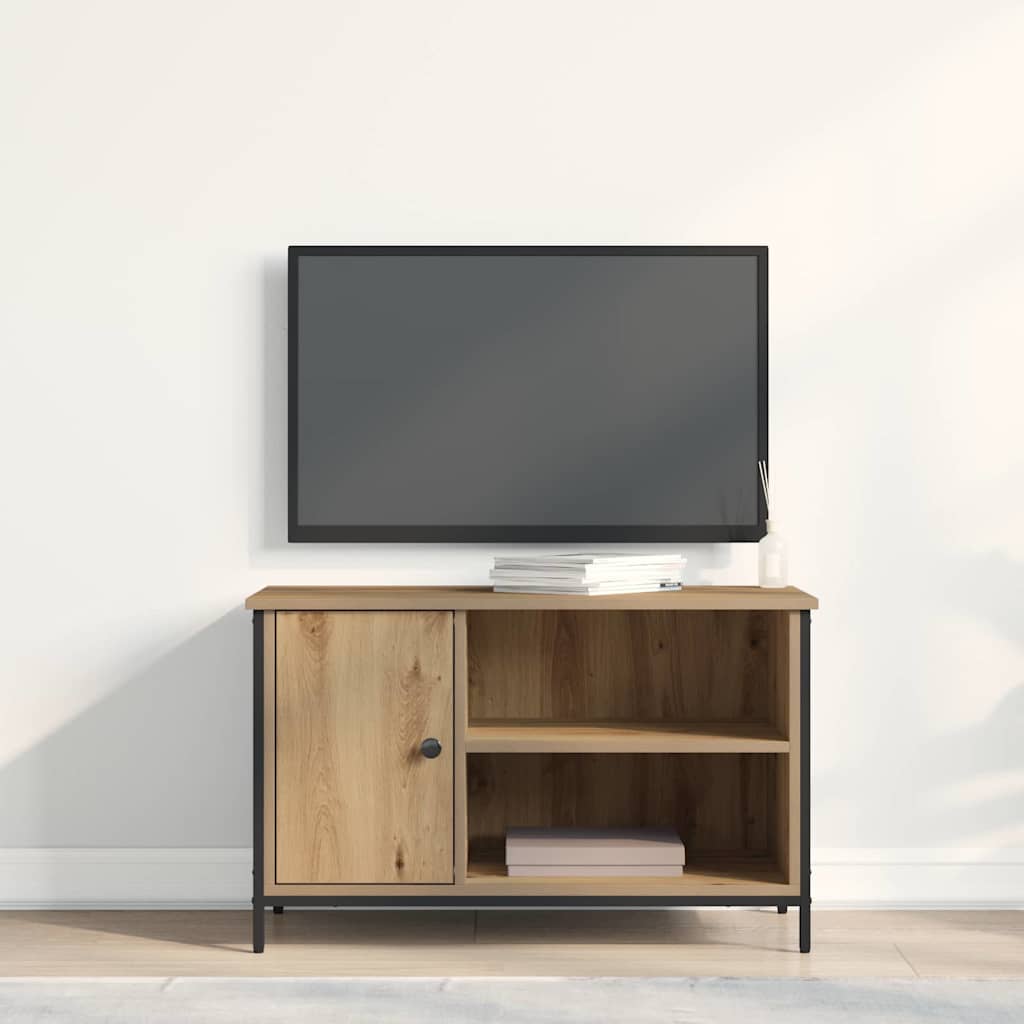 Televizní Skříň 80 X 40 X 50 Cm Dub Artisan Kompozitní Dřevo