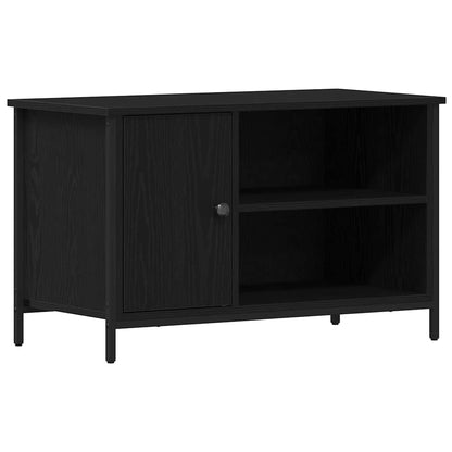 Televizní Skříň 80 X 40 X 50 Cm Černý Dub Kompozitní Dřevo