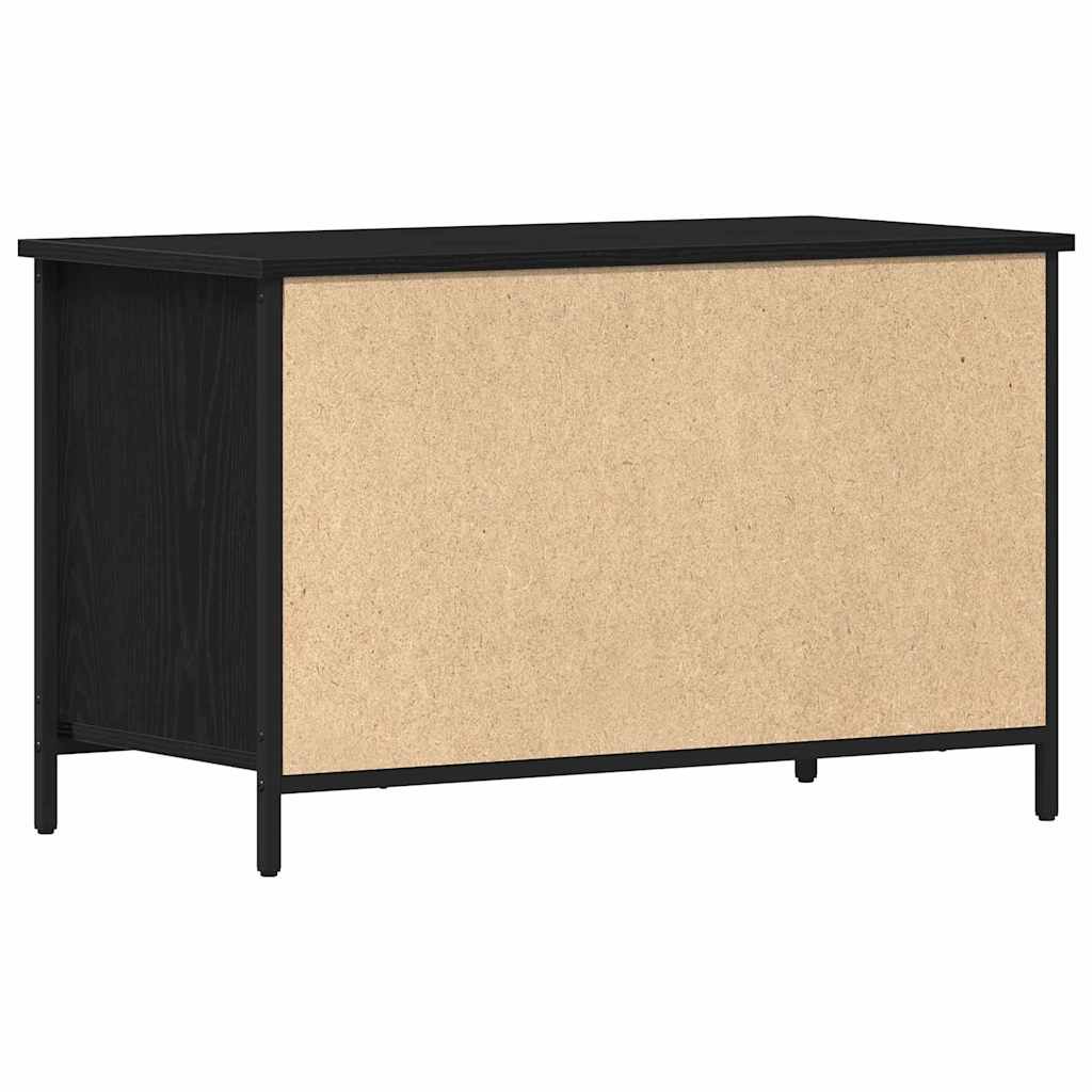 Televizní Skříň 80 X 40 X 50 Cm Černý Dub Kompozitní Dřevo