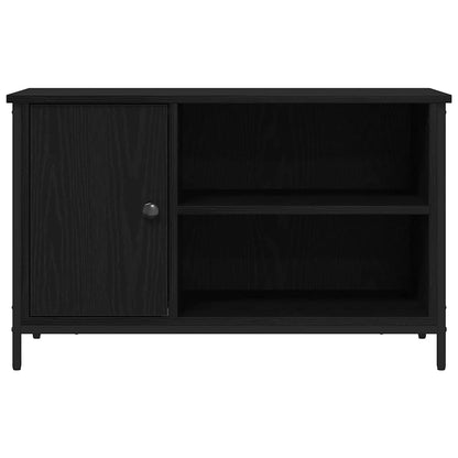 Televizní Skříň 80 X 40 X 50 Cm Černý Dub Kompozitní Dřevo