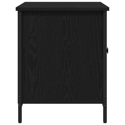 Televizní Skříň 80 X 40 X 50 Cm Černý Dub Kompozitní Dřevo