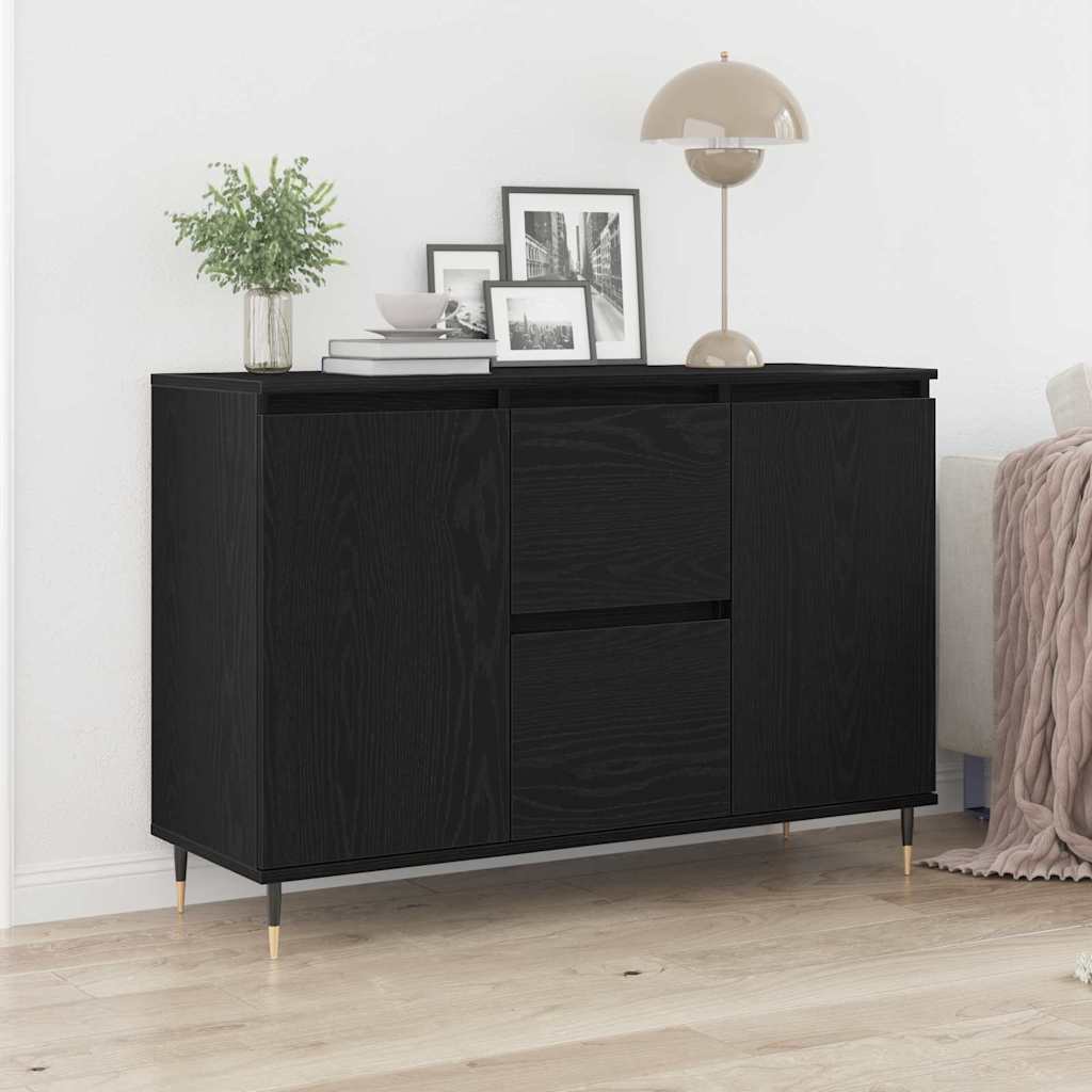 Servírovací Skříň Černý Dub 101,5 X 35 X 70 Cm Kompozitní Dřevo