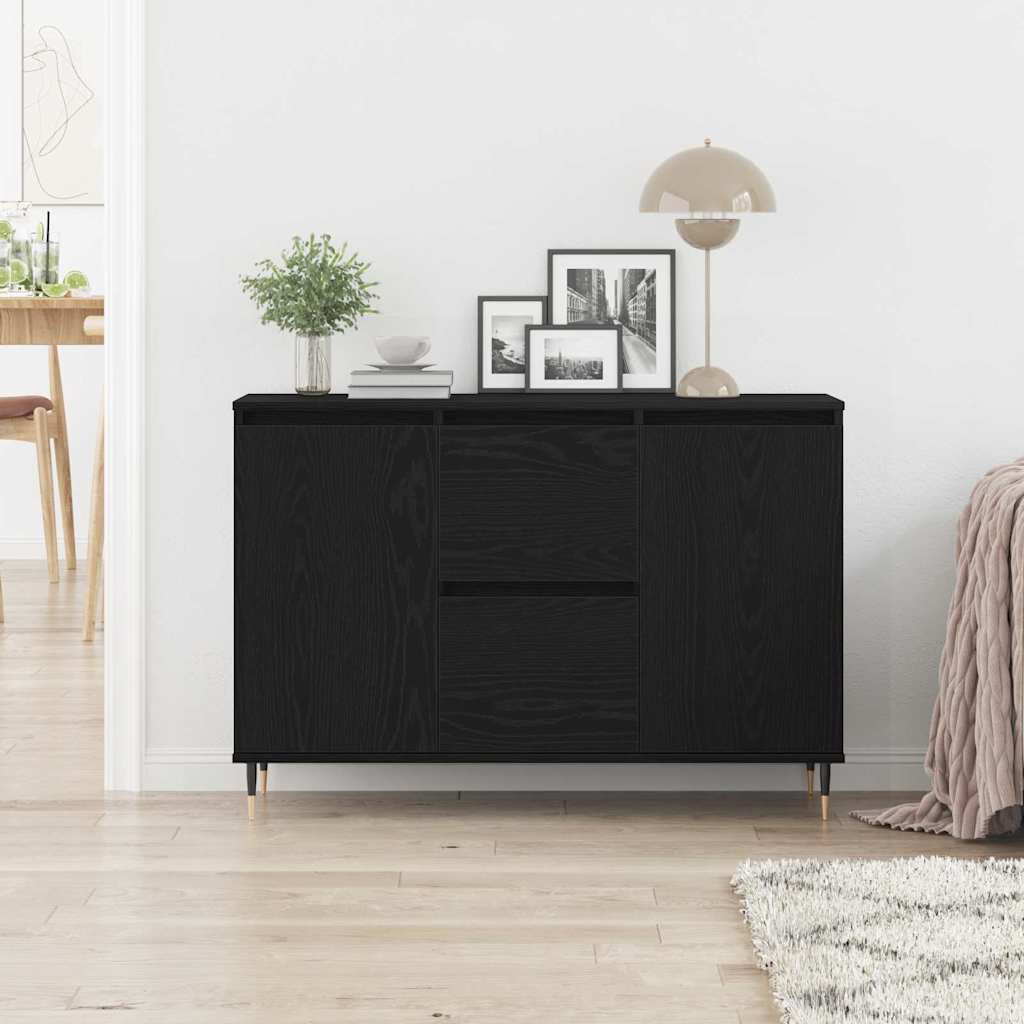Servírovací Skříň Černý Dub 101,5 X 35 X 70 Cm Kompozitní Dřevo