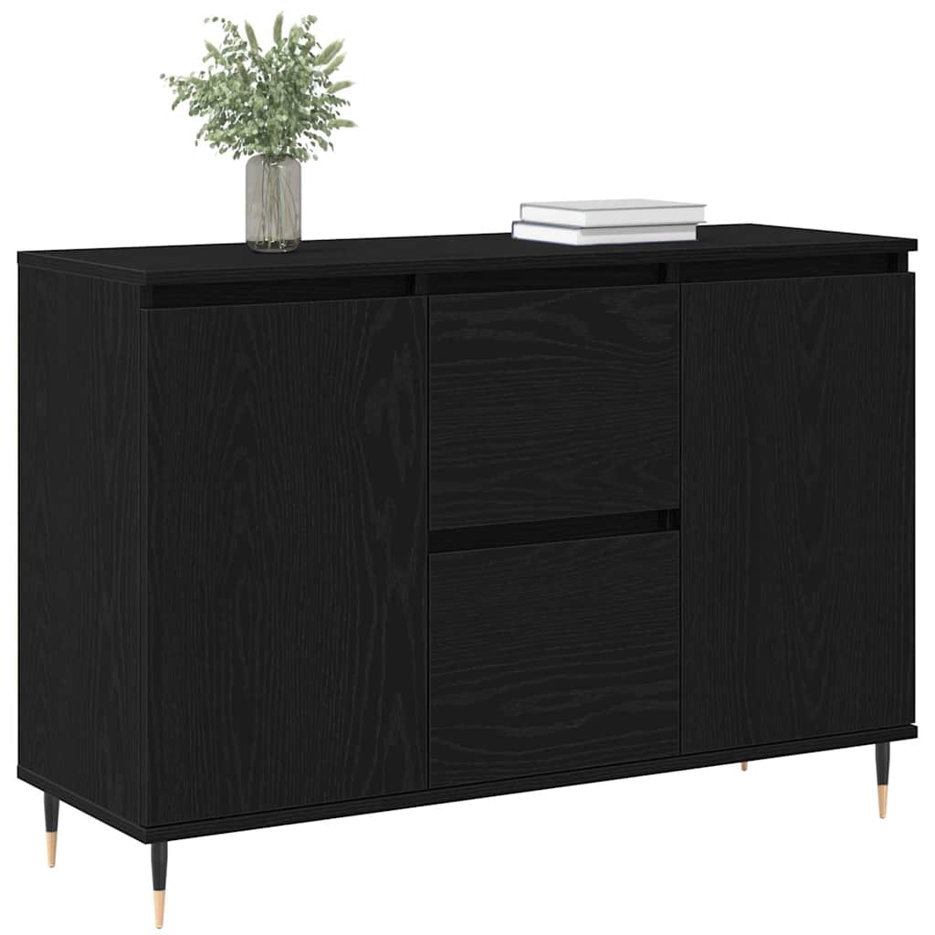 Servírovací Skříň Černý Dub 101,5 X 35 X 70 Cm Kompozitní Dřevo