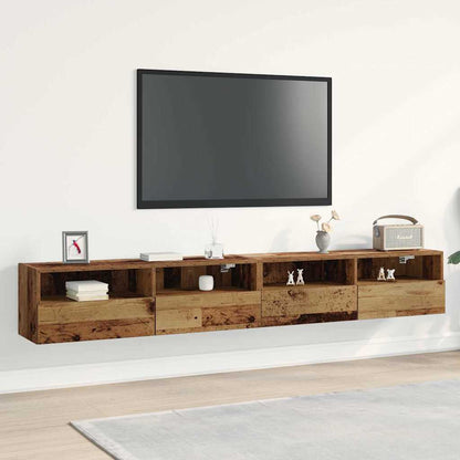 Tv Wall Cabinet 2 Pcs Staré Dřevo Kompozitní Dřevo