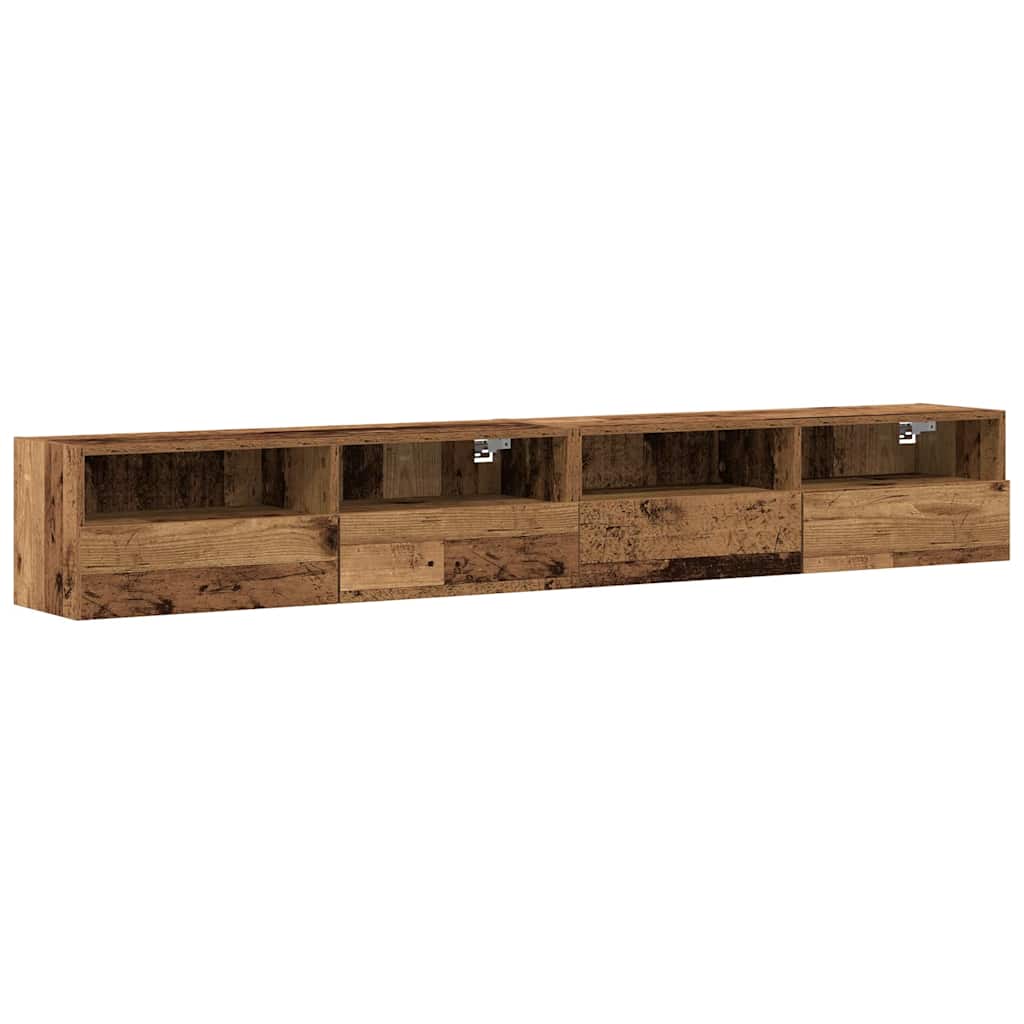 Tv Wall Cabinet 2 Pcs Staré Dřevo Kompozitní Dřevo
