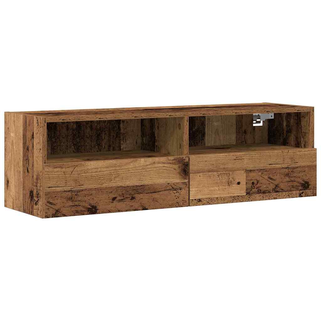 Tv Wall Cabinet 2 Pcs Staré Dřevo Kompozitní Dřevo