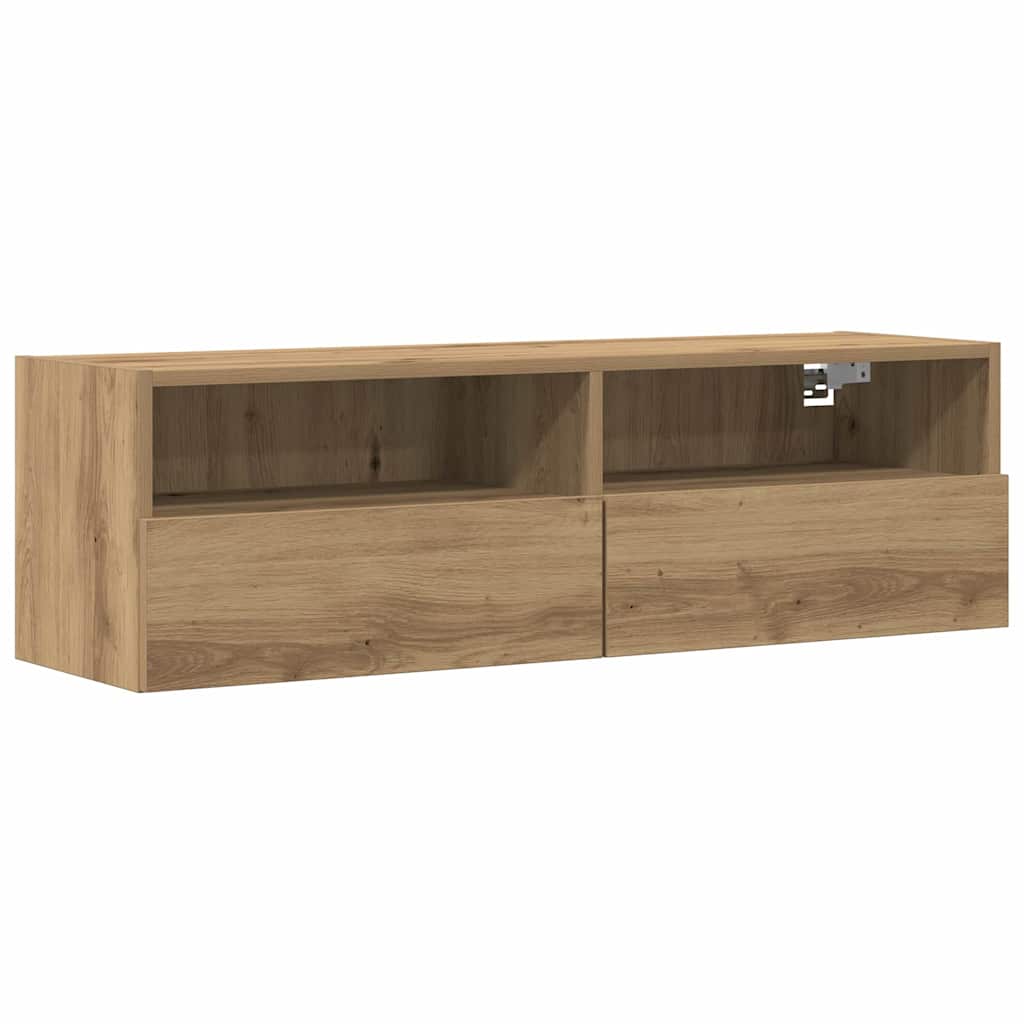 Tv Wall Cabinet 100 X 30 X 30 Cm Dub Artisan Kompozitní Dřevo