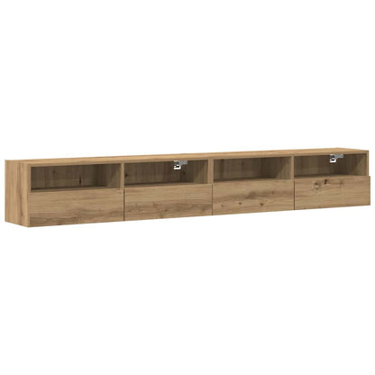 Tv Wall Cabinet 2 Pcs Dub Artisan Kompozitní Dřevo