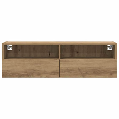 Tv Wall Cabinet 2 Pcs Dub Artisan Kompozitní Dřevo