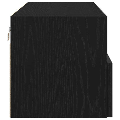 Tv Wall Cabinet 100 X 30 X 30 Cm Černý Dub Kompozitní Dřevo
