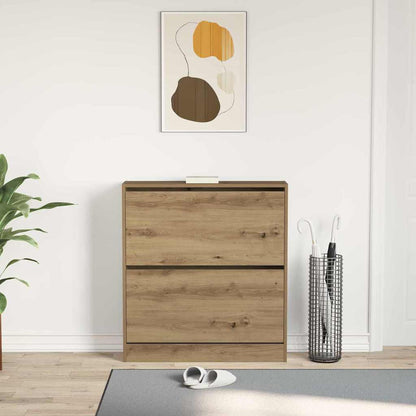 Skříň Na Obuv 80 X 21 X 87,5 Cm Kompozitní Dřevo Kouřový Dub