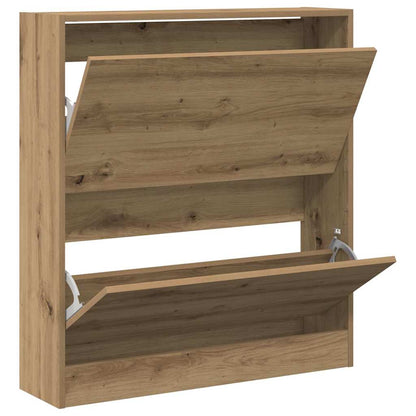 Skříň Na Obuv 80 X 21 X 87,5 Cm Kompozitní Dřevo Kouřový Dub