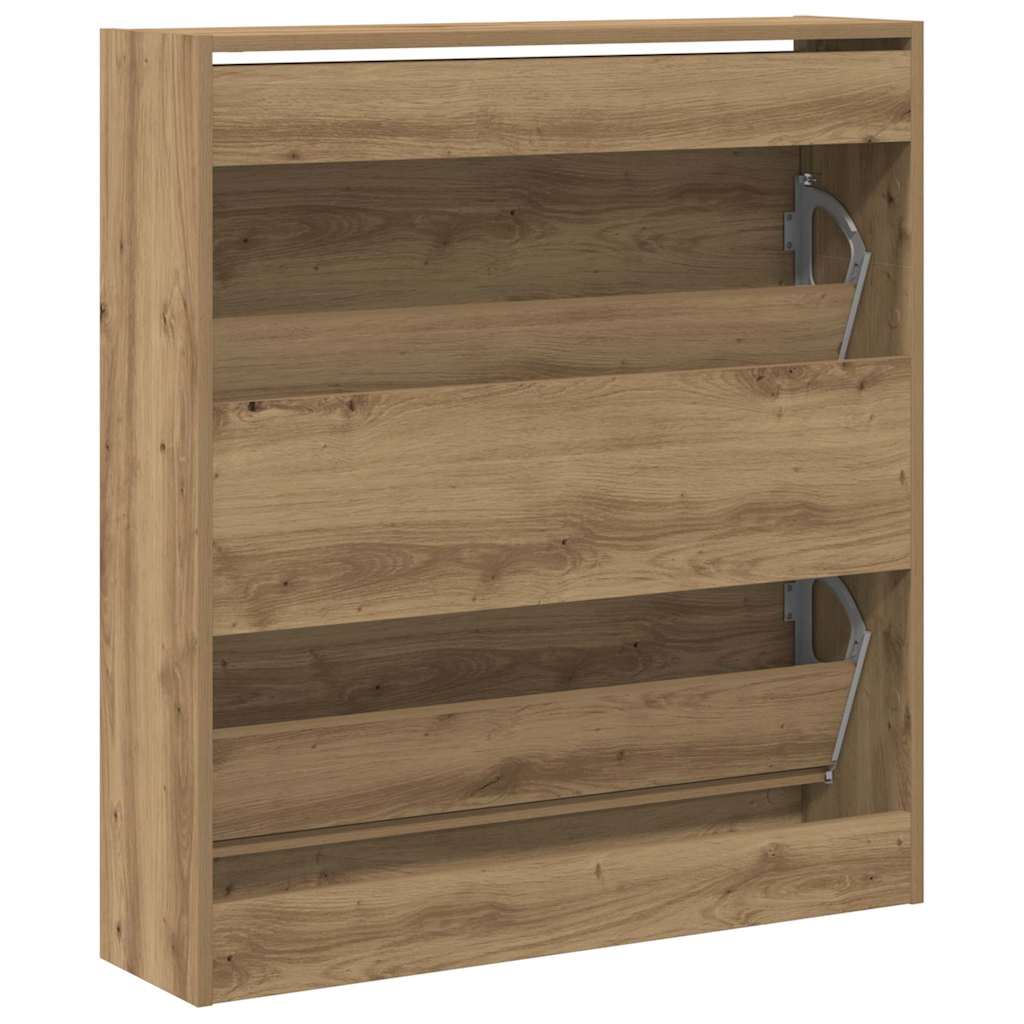 Skříň Na Obuv 80 X 21 X 87,5 Cm Kompozitní Dřevo Kouřový Dub