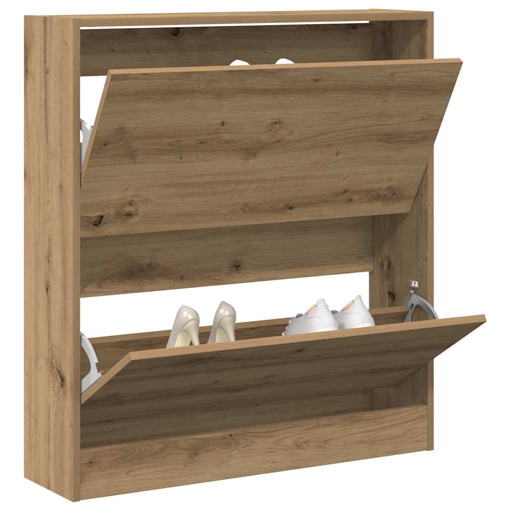 Skříň Na Obuv 80 X 21 X 87,5 Cm Kompozitní Dřevo Kouřový Dub