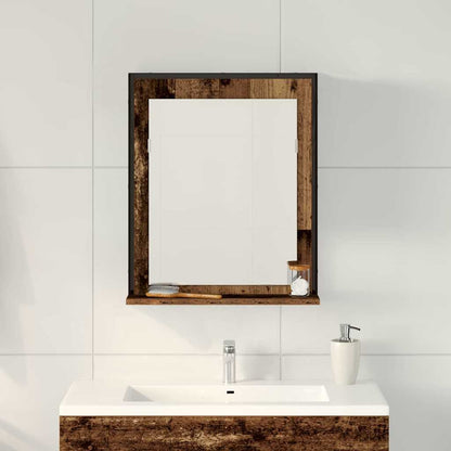 Zrcadlo Staré Dřevo 50 X 12 X 60 Cm Sklo A Inženýrské Dřevo