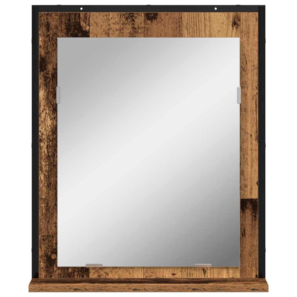 Zrcadlo Staré Dřevo 50 X 12 X 60 Cm Sklo A Inženýrské Dřevo