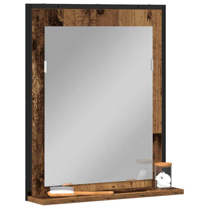 Zrcadlo Staré Dřevo 50 X 12 X 60 Cm Sklo A Inženýrské Dřevo
