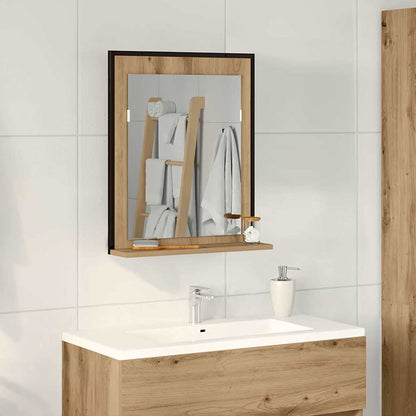 Zrcadlo Dub Artisan 50 X 12 X 60 Cm Sklo A Inženýrské Dřevo