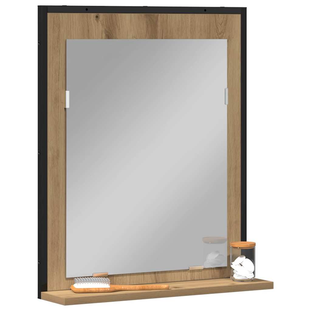 Zrcadlo Dub Artisan 50 X 12 X 60 Cm Sklo A Inženýrské Dřevo