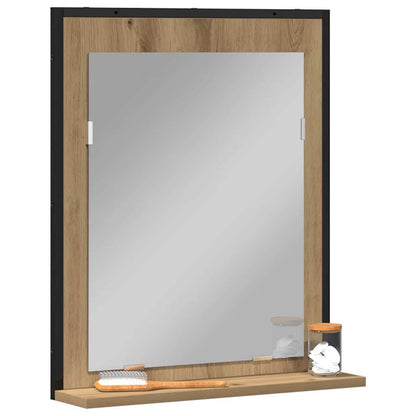 Zrcadlo Dub Artisan 50 X 12 X 60 Cm Sklo A Inženýrské Dřevo